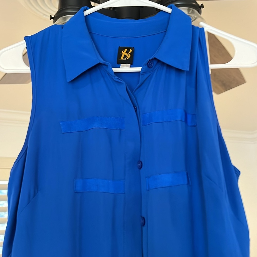 ANTHROPOLOGIE Sachin + Babi Blue Sleeveless Dress 4